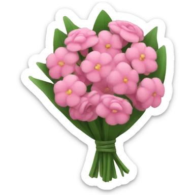 pink bouquet of flowers  sticker