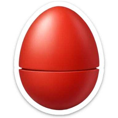 Red egg without any face sticker