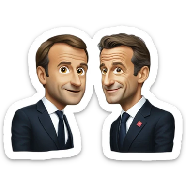 Emmanuel Macron et Nicolas Sarkozy sticker