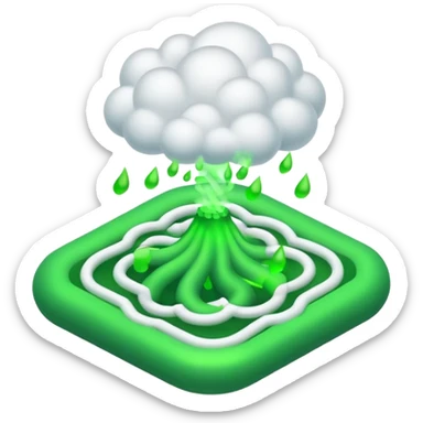 poisonous gas, isometric sticker