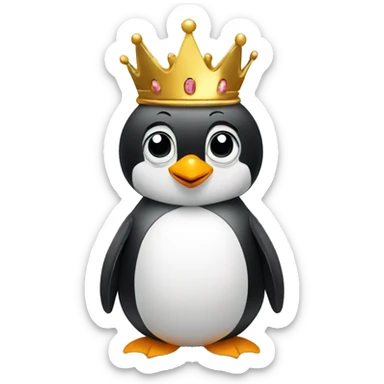 Penguin that’s a king sticker
