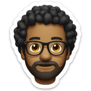 Donald glover with glasses  sticker