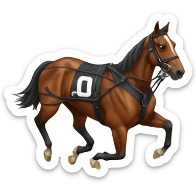 Harness racing horse sticker
