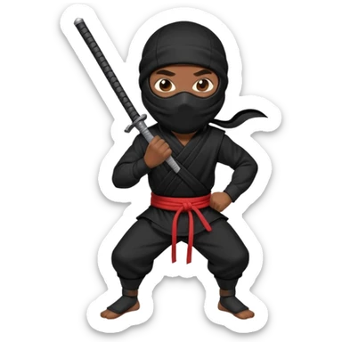 A sussy ninjaa ninja sticking his toung out sticker