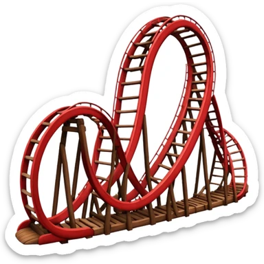 red roller coaster sticker