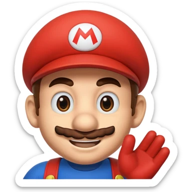 Super mario no gloves sticker