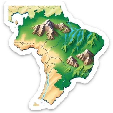 Map of Brazil sticker