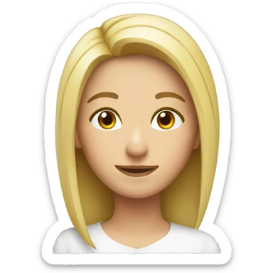 Caucasian wellness headshot sticker