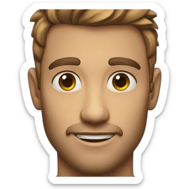 friendly gaze from handsome man sticker