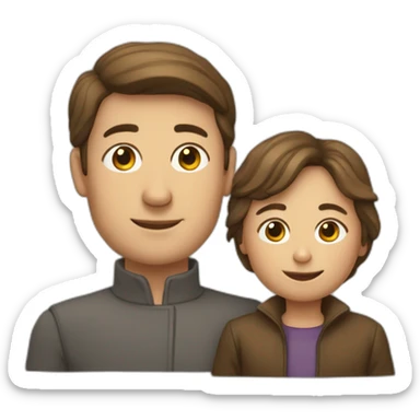 une grande soeur et un petit frère sticker