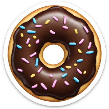 a chocolate donut ball sticker