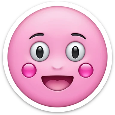 Pink circle emoji sticker