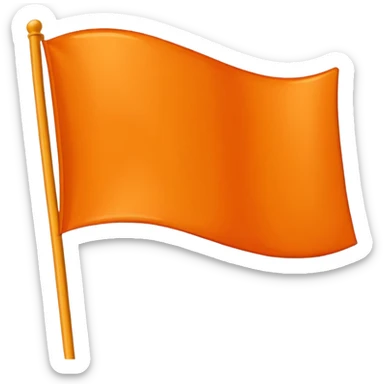 Orange flag sticker
