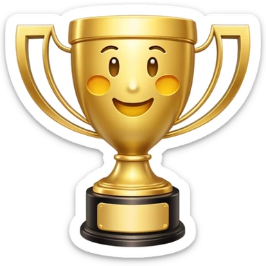 World record trophy that has a message icon emoji  sticker