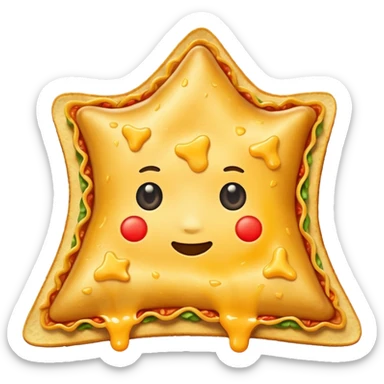 one single triangle nachos without face sticker