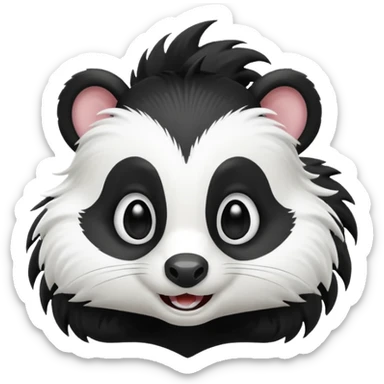 Evil cute skunk  sticker