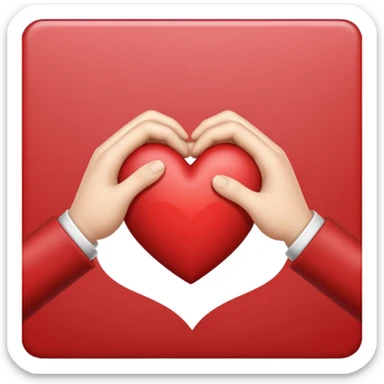 hand shake + Heart sticker