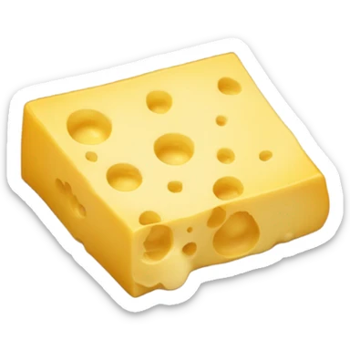 Queso amarillo con tocineta  sticker