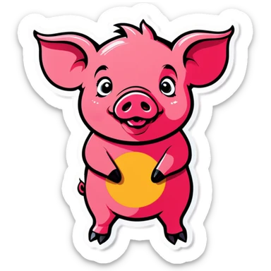 Tattoo pig sticker
