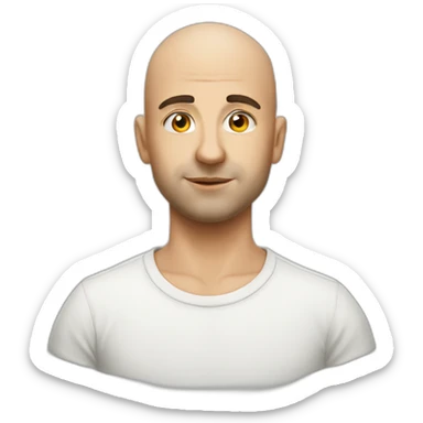 Italian young bald guy from Berlin sticker