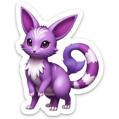 Shiny Furret-Espeon-Noibat-Hybrid (Full body) sticker