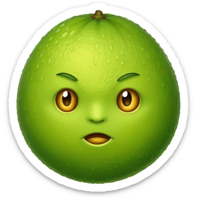 Feisty lime sticker