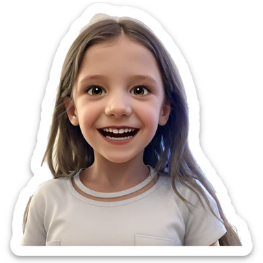 smiling girl in horror theme sticker