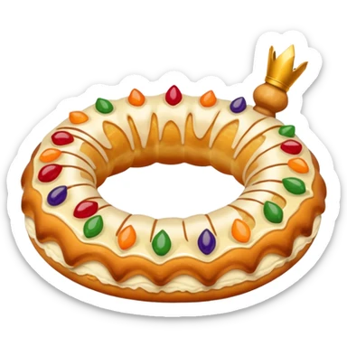 rosca de reyes tradicional sin velas sticker