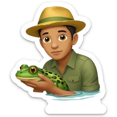 Charles Oliveira catches frog sticker