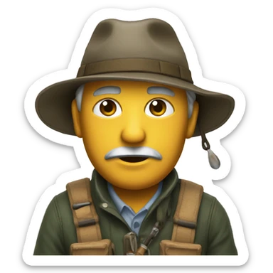 Un pêcheur étonné  sticker