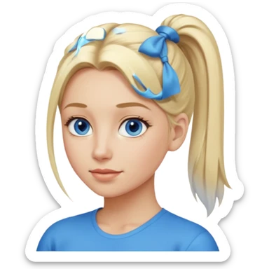 👱🏻‍♀️ i need an image like this with blone hair in a pony tail sticker