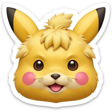 Pikachu face sticker