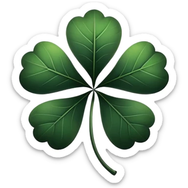 trebol de 5 hojas negro version Black clover sticker