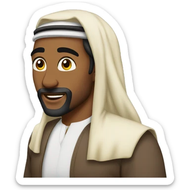 a arabian merge with a black men sticker