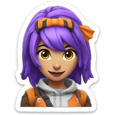 Fortnite girl Halloween sticker
