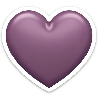 Dark mauve heart sticker