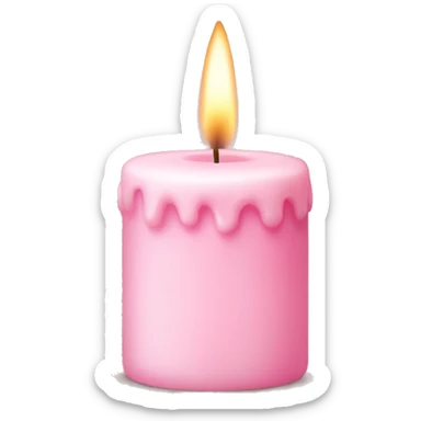 baby pink candle sticker
