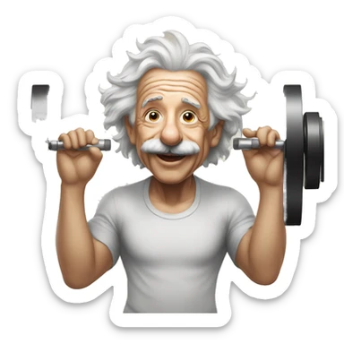 albert einstein happy listening music and in the gym sticker