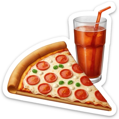 lon nước ngọt và pizza sticker