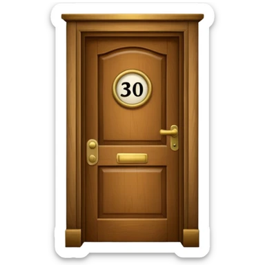 hotel room number 三百九 sticker