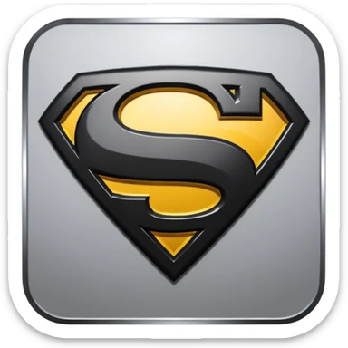 Superman Symbol Man of Steel black sticker