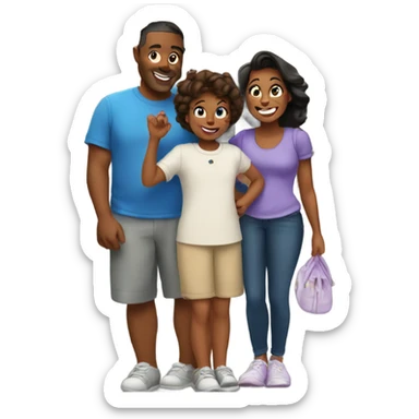 Family at Disney world sticker