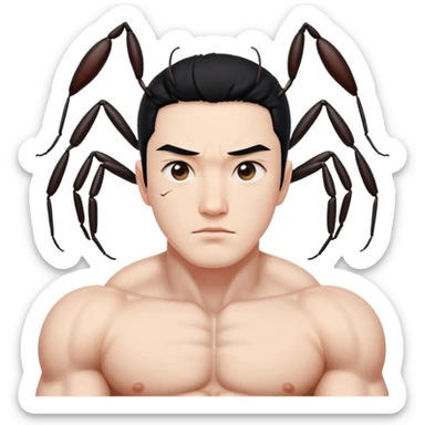 Sung Jin Woo from Solo Leveling facing the ant king of Jeju Island sticker