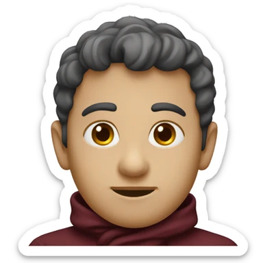 burgundy eart sticker