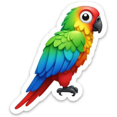 Popsicle parrot sticker