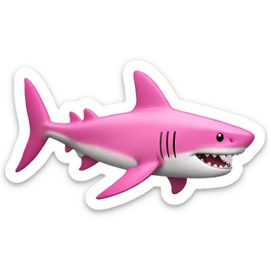 pink with shark sticker