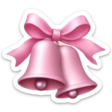 Light pink Christmas bells sticker