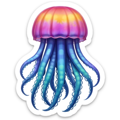 Tie-dye jellyfish sticker