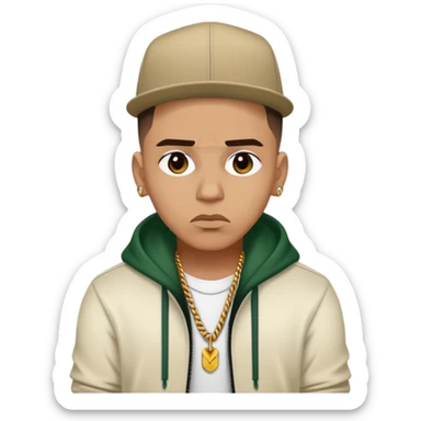 Sad and Stressed Reggaeton Music Singer sticker