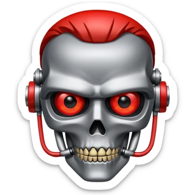 Red eyed Terminator sticker